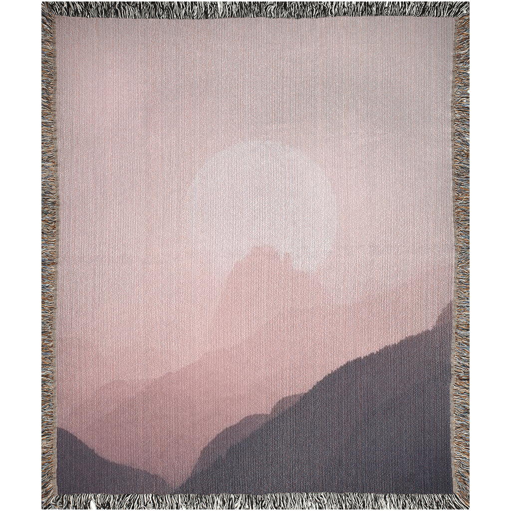 PINK MOUNTAIN Woven Blanket Luxe (50 x 60 in) - the soul edit