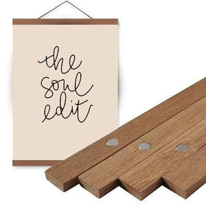 Magnetic Natural Wood Frame Teak Wood Frame / 8.3 in (21 cm) - the soul edit