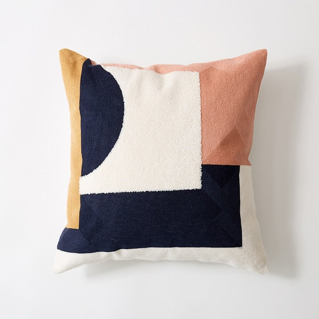 Curve Geometric Pillow Cover Abstract - the soul edit